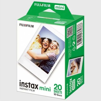 Fujifilm Instax Mini-filmförpackning - 20 bilder i två förpackningar Fujifilm Instax Mini-fotofilmförpackning, grön låda, innehåller två förpackningar, 20 bilder.