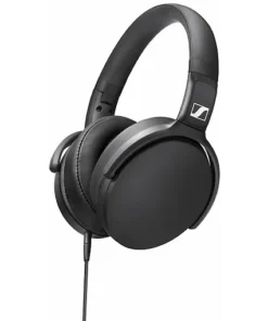 SENNHEISER HD 480 PRO langalliset, mustat over-ear kuulokkeet - pehmeät tyynyt ja Sennheiser-logo sivulla. - Prisma-IT Web