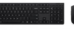 Lenovo trådlöst tangentbord och mus med nordisk layout, som laddningsbara svarta enheter med USB-mottagare.