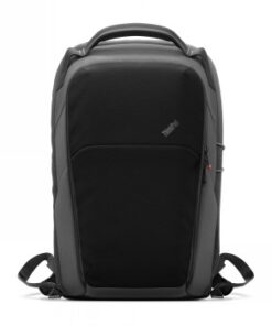 Svart Lenovo TP Click-Go-ryggsäck, 16 tum, minimalistisk design, bärhandtag och axelremmar.