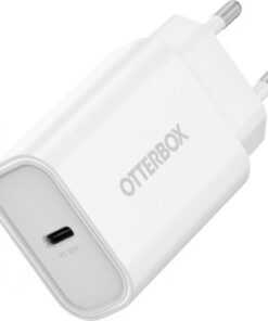 Otterbox 30W USB-C-väggladdare, vit Vit Otterbox 30W USB-C-väggladdare, europeisk standardkontakt och slät design.