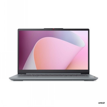 Lenovo IdeaPad Slim 3 - bärbar dator, elegant och lätt lösning. Lenovo IdeaPad Slim 3 bärbar dator i grått, med rosa och vita nyanser i bakgrunden.