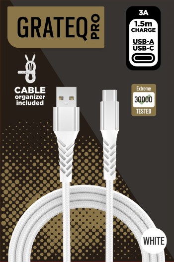 GRATEQ PRO USB-A - USB-C KAAPELI 1.5M