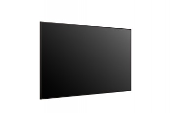 LG 86UH5N-M 86-tums UHD-bildskärm med elegant design Svart LG 86-tums UHD-bildskärm med tunn ram, sedd framifrån.