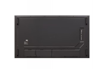 LG 86UH5N-M 86" UHD-bildskärmens baksida och monteringshål LG 86UH5N-M UHD-bildskärm, baksida i svart, anslutningar och monteringshål synliga.