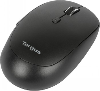 Targus Midsize Comfort trådlös mus med ergonomisk design Svart, medelstor trådlös Targus-mus med ergonomisk design, sedd ovanifrån.