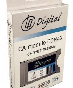 Vit kartongförpackning med texten 'LA Digital' och 'CA module CONAX CHIPSET PAIRING'.