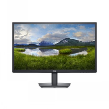 Dell 24'' E2423HN Full HD-bildskärm Dell 24-tums FHD VA-bildskärm med svart kant, skärmen visar ett landskapsfoto av en sjö och berg.
