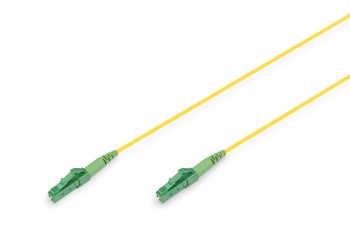 Digitus fiberoptisk kabel med LC/APC-kontakter, 5 m, gul Enkel gul fiberoptisk kabel med gröna LC/APC-kontakter i båda ändarna, 5 meter längd.