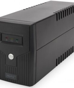 DIGITUS LINE-INTERACTIVE UPS, 600VA/360W 12V/7AH X1 BATTERY,2X CEE 7/7 OUTLET,RJ-11,LED