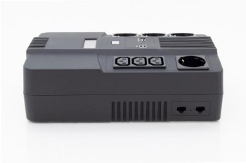 DIGITUS ALL-IN-ONE UPS, 800VA/480W, LED 12V/9AH X1, 4X CEE 7/7,3X IEC C13, USB, RJ45