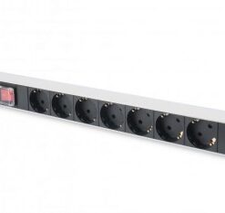 Digitus 1u aluminum pdu, rackmountable, 7x safety outlet 16a, 4000w, 250vac 50/60hz, switch