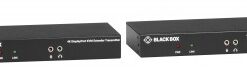 Två svarta Black Box KVM-förlängare med anslutningar och indikatorlampor på frontpanelen.