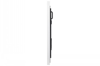Samsung 85" Flip Pro digital bildskärm i sidoprofil SAMSUNG 85" Flip Pro digital bildskärm från sidan, tunn och elegant design.