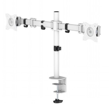 NEOMOUNTS BY NEWSTAR FLAT SCREEN DESK MOUNT (10-27") DESK CLAMP/GROMMET 16 KG WHITE