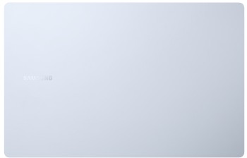 Samsung Galaxy Book5 Edge 5G - modern minimalistisk lockdesign Samsung Galaxy Book5 Edge 5G -bärbar dator, tydligt silverfärgat lock utan mönster.