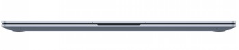 Samsung Galaxy Book5 Edge 5G bärbar dator, stängd och minimalistisk design. Tunn och stängd Samsung Galaxy Book5 Edge 5G bärbar dator, metallisk safirblå nyans.