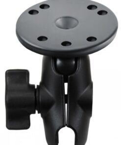 RAM Mounts kort fästarm och rund bas, B-storlek. Svart RAM Mounts-fästarm och rund bas med sex hål, kort arm.