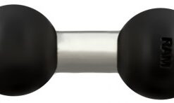 Svarta runda RAM Mounts-fästen kombinerade med en kort metallcylinder.