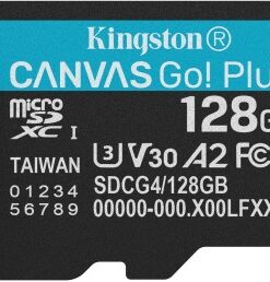 KINGSTON 128 GB CANVAS GO PLUS GEN4 MICROSD, A2, U3, V30 (200R/100W)