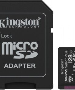 KINGSTON 128 GB CANVAS SELECT PLUS GEN3 MICROSD, A1, U1, V10 (150R) + ADAPTER