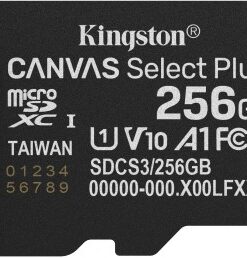 KINGSTON 256 GB CANVAS SELECT PLUS GEN3 MICROSD, A1, U1, V10 (150R)