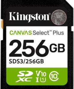KINGSTON 256 GB CANVAS SELECT PLUS GEN3 SD, UHS-I, U1, V10 (150R)