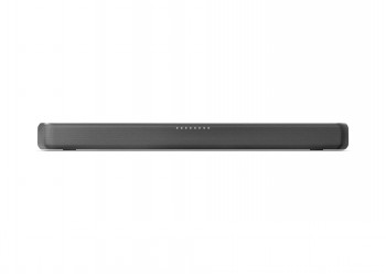 Tunn, svart PHILIPS B5109 soundbar sedd framifrån, minimalistisk design.