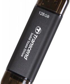 TRANSCEND 128 GB EXTERNAL SSD STICK, USB/USB-C 10GBPS - ESD310C