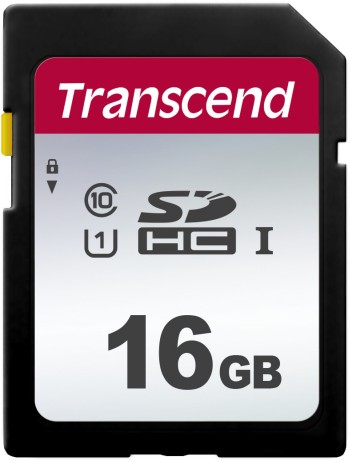 TRANSCEND 16 GB SDHC CARD, U1 - SDC300S