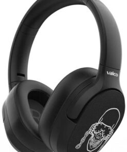 Valco VMK25 brusreducerande hörlurar med Megadeth-logotyp Svarta Valco VMK25 brusreducerande hörlurar med Megadeth-logotyp, sidovy.