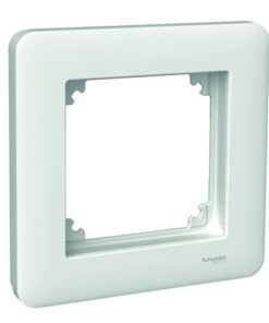 Schneider Electric Exxact vit 1-delad ramserie Vit kvadratisk ram i plast med avtagbar framsida. Minimalistisk design.