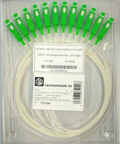 Laatuantenni häntäkuitu sc apc sm 12kpl 1.0m white