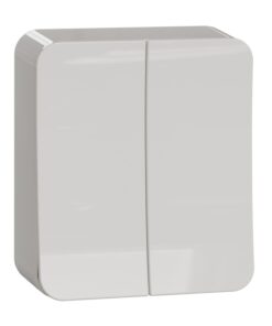 Schneider Electric Exxact 6+6-brytare, vit utanpåliggande montering. Vit, rektangulär Schneider Electric Exxact 6+6-brytare för utanpåliggande montering.
